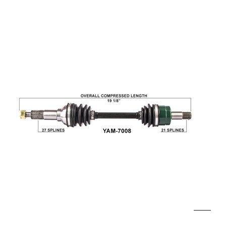 Wide Open OE Replacement CV Axle for YAM FRONT R YFM450 GRIZZ/KODIAK YAM-7008